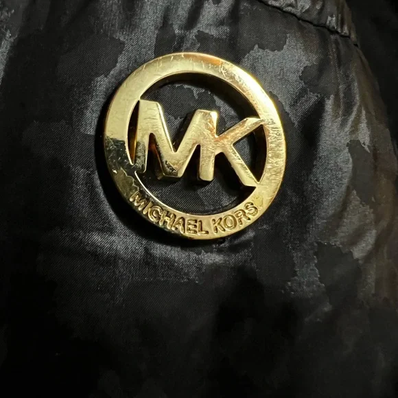 Michael Kors Womens Down Puffer Coat, Black w/leopard Print Size 2XL RN 79675 - Picture 7 of 15